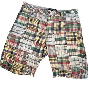 The New‎ Ivy Mens Patchwork Plaid Shorts Size 36 Casual Colorful